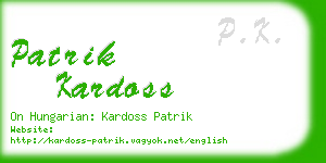 patrik kardoss business card